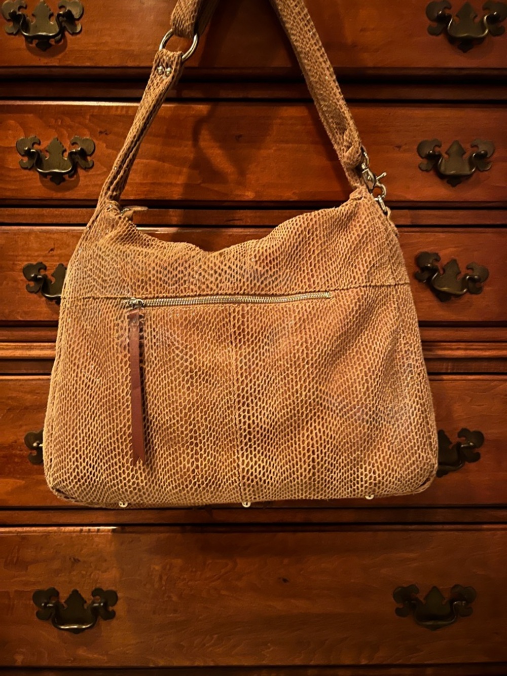 Sorial Suede Hobo Shoulder Bag - Picture 2 of 5